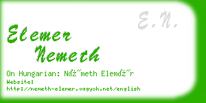 elemer nemeth business card